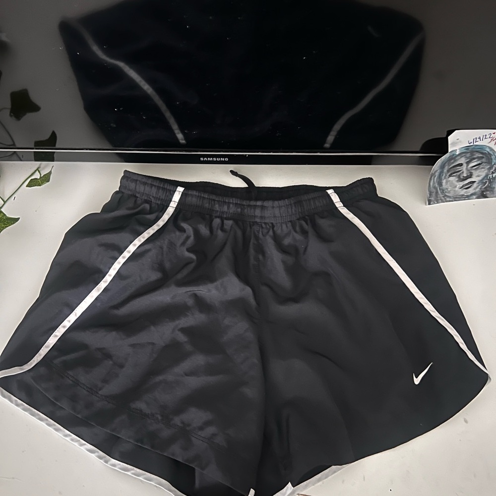 Nike Black Athletic Shorts with Dynamic Design